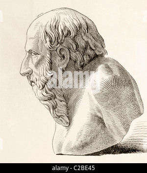 Diogenes von Sinope, aka Diogenes der Zyniker, geboren ca. 412 v. Chr. starb 323 BC. Griechischer Philosoph. Stockfoto