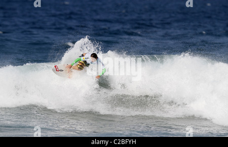 KYLE LANE SOUTH AFRICAN PRO SURFER südafrikanischen PRO SURFER BALLITO NATAL SOUTH AFRICA 8. Juli 2010 Stockfoto