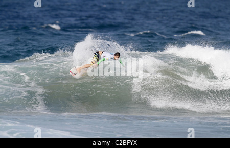 KYLE LANE SOUTH AFRICAN PRO SURFER südafrikanischen PRO SURFER BALLITO NATAL SOUTH AFRICA 8. Juli 2010 Stockfoto