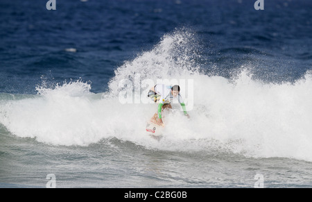 KYLE LANE SOUTH AFRICAN PRO SURFER südafrikanischen PRO SURFER BALLITO NATAL SOUTH AFRICA 8. Juli 2010 Stockfoto