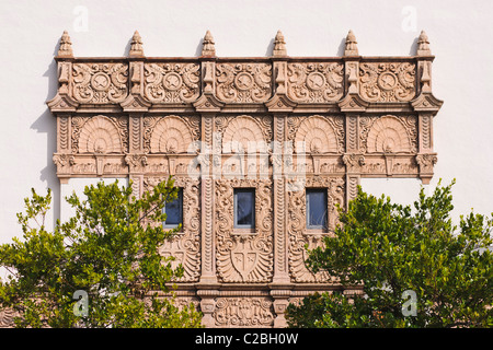 Wolfsonian Museum Eingang Detail, South Beach, Miami Stockfoto