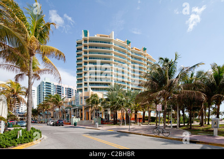 Wohnungen, South Beach, Miami Stockfoto