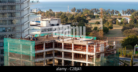 Luftaufnahme des Baus Website. Daressalam / Tansania Stockfoto