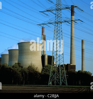 Route der Industriekultur, Steinkohlekraftwerk Scholven in Gelsenkirchen-Scholven, Ruhrgebiet, Nordrhein-Westfalen Stockfoto