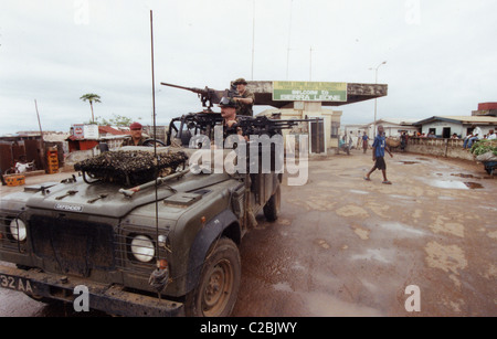 Im Mai 2000 verschlechterte sich die Situation in dem Land in einem solchen Ausmaß, dass britische Truppen in Betrieb Palliser bereitgestellt wurden Stockfoto