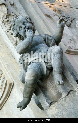 Cherub Barocco Skulptur Statue des Heiligen Jan Nepomucen Breslau niedriger Schlesien Polen Stockfoto