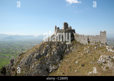 St. Thomas von Aquin (Tommaso d ' Aquino) Burgruine Familie in Roccasecca. Stockfoto