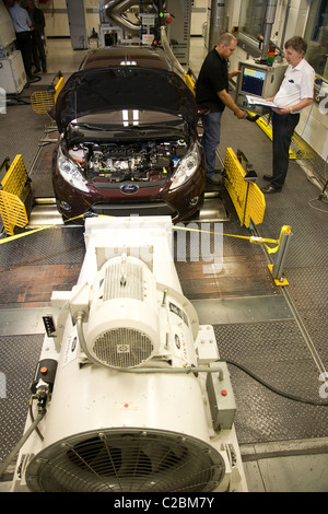 Ford Dagenham Ford Fiesta CO2-Emissionen testen. Foto: Jeff Gilbert Stockfoto