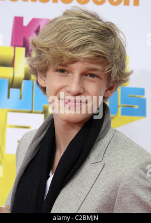 CODY SIMPSON NICKELODEON 24. jährliche KIDS CHOICE AWARDS die Innenstadt von LOS ANGELES Kalifornien USA 2. April 2011 Stockfoto