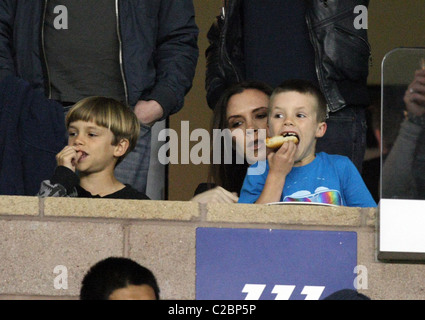 VICTORIA BECKHAM BROOKLYN BEACKHAM ROMEO BEACKHAM CRUZ BECKHAM PROMIS BEI LA GALAXY V PHILADELPHIA UNION MLS FUßBALL SPIEL C Stockfoto