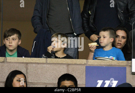 VICTORIA BECKHAM BROOKLYN BEACKHAM ROMEO BEACKHAM CRUZ BECKHAM PROMIS BEI LA GALAXY V PHILADELPHIA UNION MLS FUßBALL SPIEL C Stockfoto