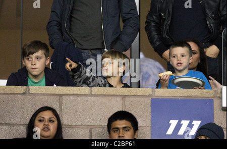 VICTORIA BECKHAM BROOKLYN BEACKHAM ROMEO BEACKHAM CRUZ BECKHAM PROMIS BEI LA GALAXY V PHILADELPHIA UNION MLS FUßBALL SPIEL C Stockfoto