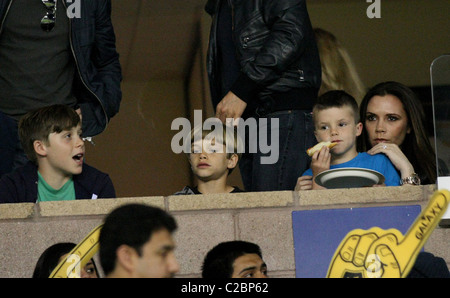 VICTORIA BECKHAM BROOKLYN BEACKHAM ROMEO BEACKHAM CRUZ BECKHAM PROMIS BEI LA GALAXY V PHILADELPHIA UNION MLS FUßBALL SPIEL C Stockfoto