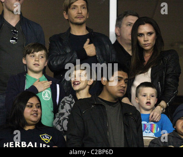 VICTORIA BECKHAM BROOKLYN BEACKHAM ROMEO BEACKHAM CRUZ BECKHAM PROMIS BEI LA GALAXY V PHILADELPHIA UNION MLS FUßBALL SPIEL C Stockfoto