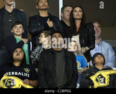 VICTORIA BECKHAM BROOKLYN BEACKHAM ROMEO BEACKHAM CRUZ BECKHAM PROMIS BEI LA GALAXY V PHILADELPHIA UNION MLS FUßBALL SPIEL C Stockfoto