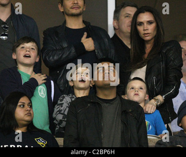 VICTORIA BECKHAM BROOKLYN BEACKHAM ROMEO BEACKHAM CRUZ BECKHAM PROMIS BEI LA GALAXY V PHILADELPHIA UNION MLS FUßBALL SPIEL C Stockfoto