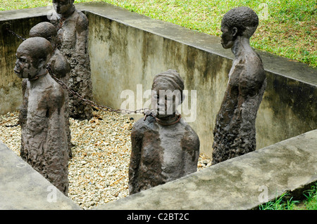 Slave-Denkmal von Clara Sornas in Stone Town, Sansibar, Tansania, Afrika Stockfoto