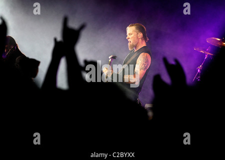 Metallica feiert die Veröffentlichung des Album Death Magnetic während der Album Release Party, Berlin, Deutschland Stockfoto