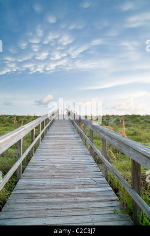 Promenade zum Strand auf Gasparilla Island Florida Stockfoto