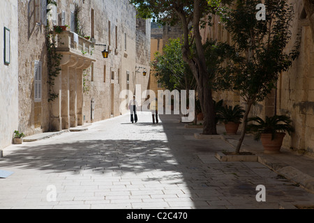 Die alte befestigte Stadt Mdina in Malta. Stockfoto
