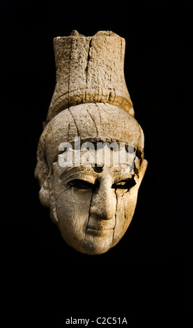 Kopf Elfenbein gold Prinz von Ugarit, 13. Jh. v. Chr. königlichen Palast von Ugarit Ras Syrien syrische Stockfoto