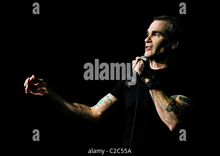 Henry Rollins auf der Bühne während seiner Spoken Word-tour Stockfoto