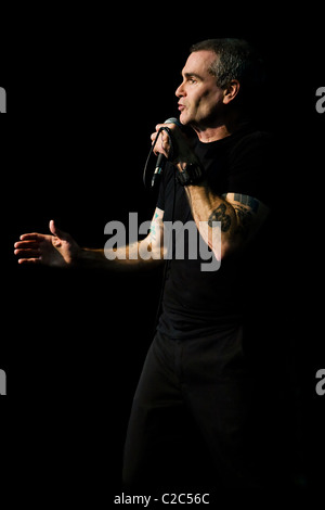 Henry Rollins auf der Bühne während seiner Spoken Word-tour Stockfoto