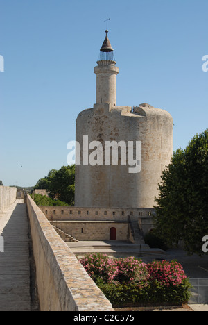 Frankreich, Languedoc-Roussillon, Gard, Camargue: die Tour de Constance ist das Wahrzeichen von befestigte Stadt Aigues-Mortes Stockfoto