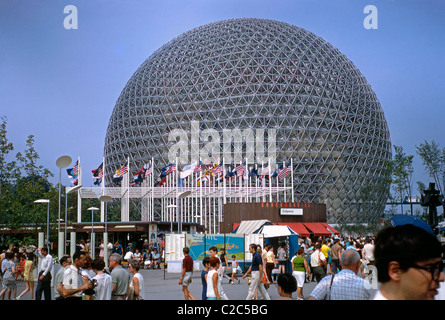 USA-Pavillon, Montreal Expo, Quebec, Kanada, 1967 - eine geodätische Kuppel von Richard Buckminster Fuller entworfen Stockfoto