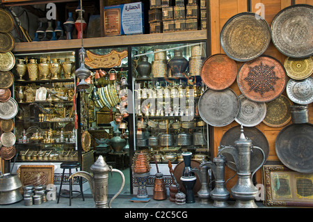 Alten Damaskus Syrien Antik Basar Kunsthandlung Souq Flohmarkt Stockfoto