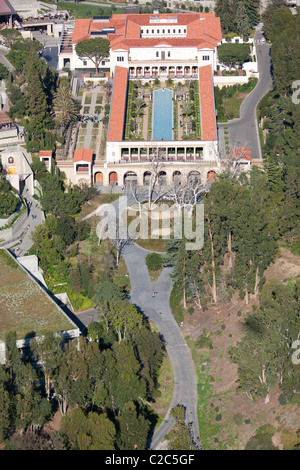 LUFTAUFNAHME. J. Paul Getty Museum in der Getty Villa. Malibu, Los Angeles, Kalifornien, USA. Stockfoto