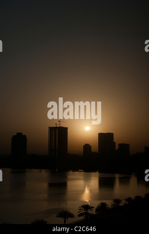 Morgendämmerung in Sharjah Stockfoto