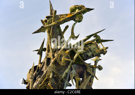 "Smith-Gott", Metall Skulptur im Freien. Smiths Hotel, Gretna Green, Dumfries and Galloway, Schottland, Vereinigtes Königreich, Europa. Stockfoto