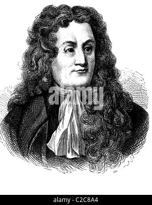 Jean De La Fontaine, 1621-1695, französischer Schriftsteller, historische Abbildung, ca. 1886 Stockfoto