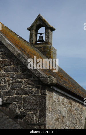 Die Kapelle Glocke am Barnoon Friedhof St. Ives Cornwall. Stockfoto