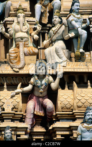 Gopuram, Hindu-Tempel, in der Nähe von Colombo;, Sri Lanka Stockfoto