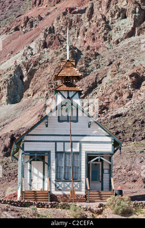 Kalifornien. Altes Schulhaus in der Geisterstadt Calico bei Barstow. Stockfoto