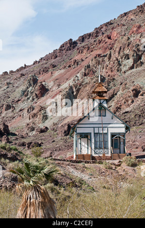 Kalifornien. Altes Schulhaus in der Geisterstadt Calico bei Barstow. Stockfoto