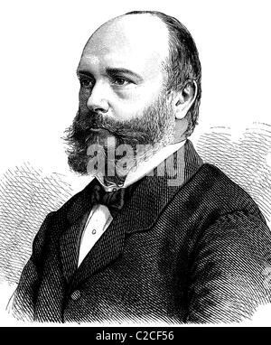 Rudolf Baumbach, 1840-1905, Pseudonym Paul Bach, deutscher Dichter, historische Abbildung ca. 1893 Stockfoto