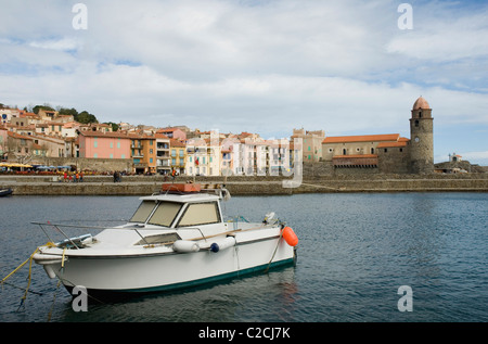 Collioure. Côte Vermeille. Pyrénées-Orientales. Languedoc-Roussillon, Frankreich Stockfoto