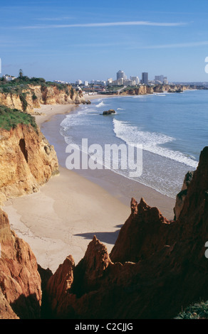 Praia De Rocha Algarve Portugal Stockfoto