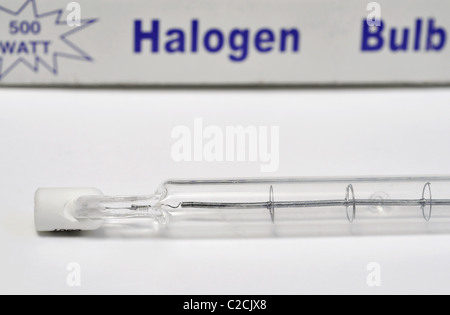 Halogen-Glühlampe hautnah Stockfoto