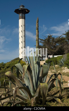 Leuchtturm, Torredembarra. Tarragona Provinz, Katalonien, Spanien Stockfoto