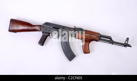 Die rumänische PM63 Version des russischen AKM Avtomat Kalashnikova Modernizirovanniy - automatisches Gewehr Kalashnikov modernisiert). Stockfoto