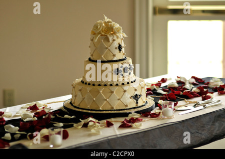 Hochzeitstorte. Stockfoto