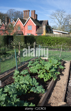 Der Gemüsegarten im Frühjahr an Wyken Hall in Suffolk, England Stockfoto