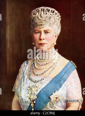 Queen Mary, Gemahlin von König Georg V, Mary von Teck, Victoria Mary Augusta Louise Olga Pauline Claudine Agnes, 1867 bis 1953. Stockfoto