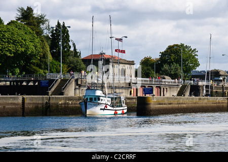 Hiram M Chittenden Locks, Lake Washington Ship Canal, Ballard, Seattle, Washington Stockfoto