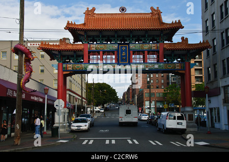 Historischen Chinatown Tor, International District, Seattle, Washington Stockfoto