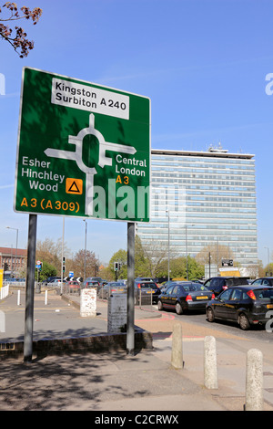 Tolworth Turm, entworfen von dem Architekten Richard Seifert in Surbiton, England, UK Stockfoto